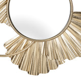 Cromir Gold Metal Fan Loops Mirrored Wall Decor