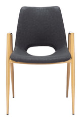 Desi Black & Gold Dining Chair (Set of 2)