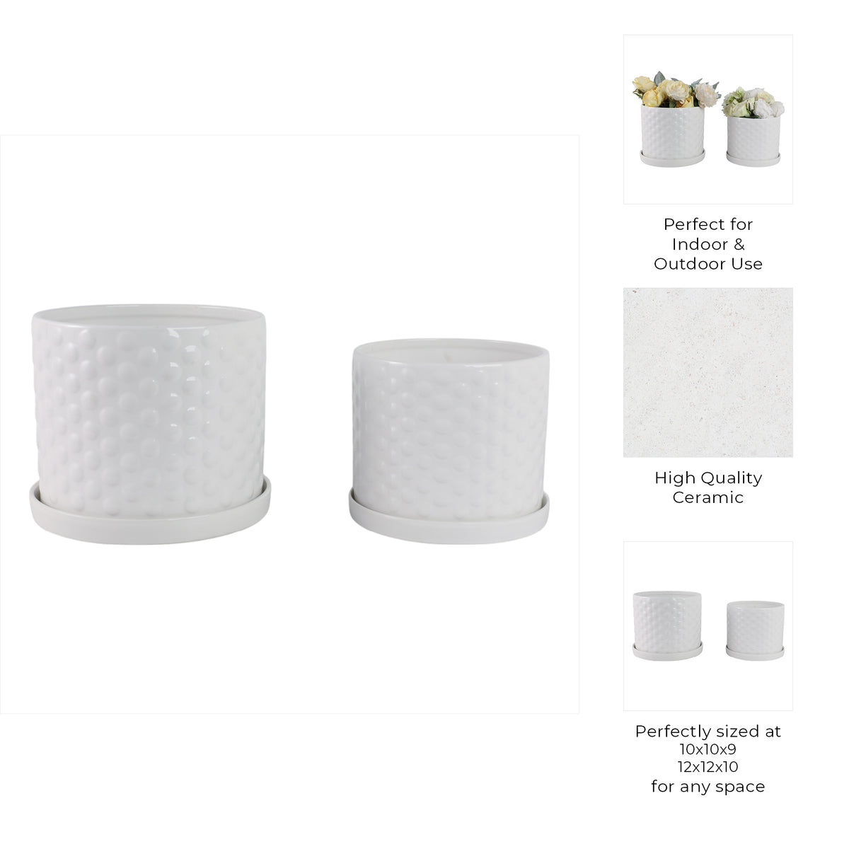 Deckerford White Planters (Set of 2)