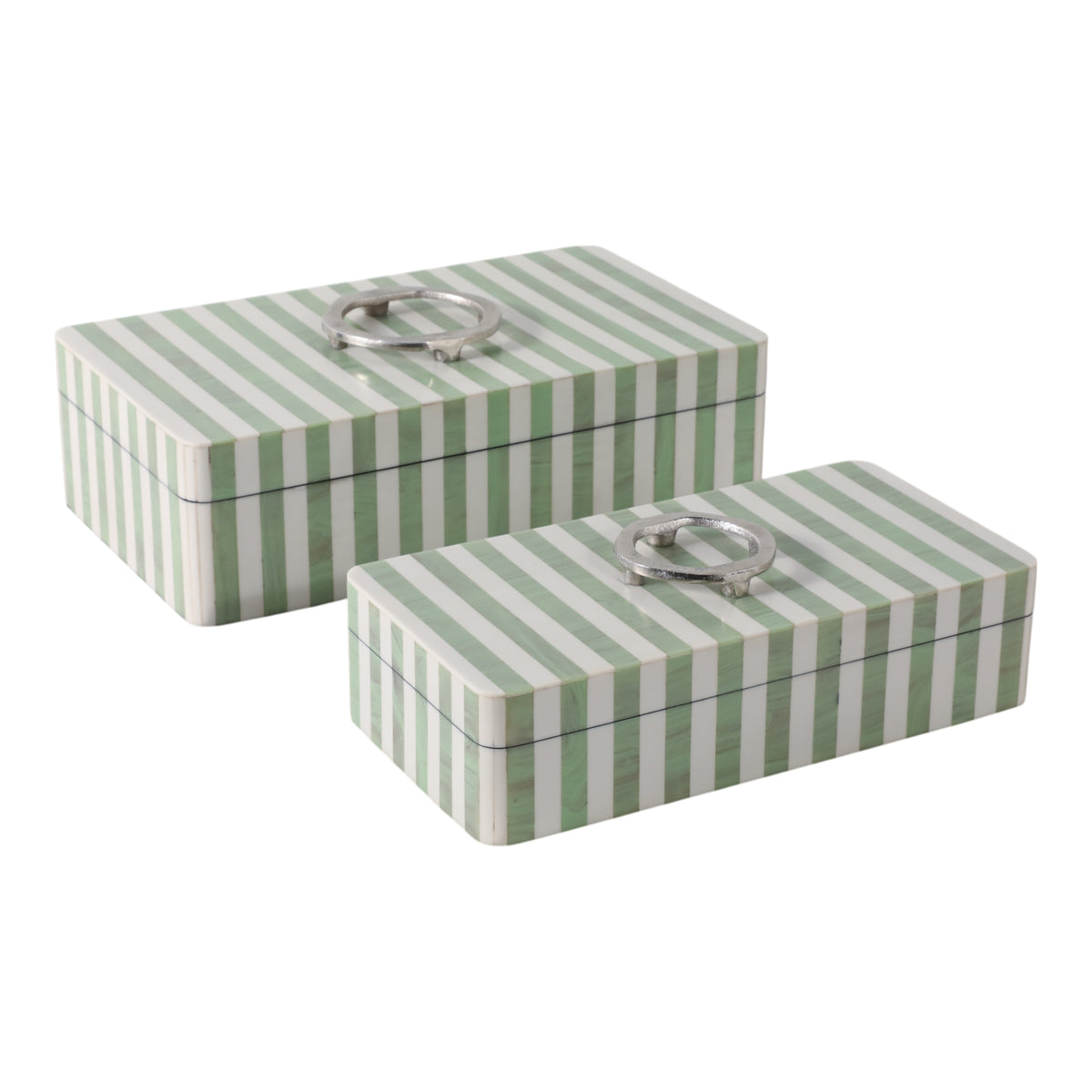 Deckerworth Green/Ivory Boxes (Set of 2)