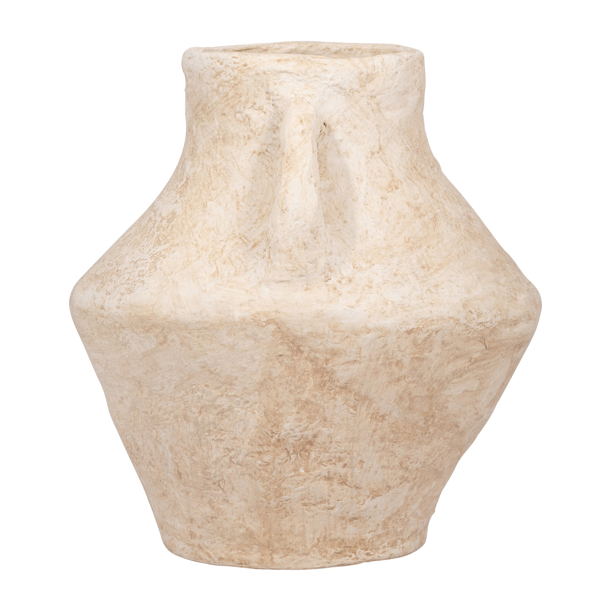 Ferris White X-Large Paper Mache Vase with Handles
