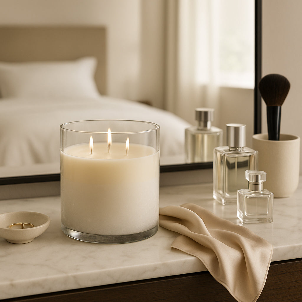 Isleford Clear Jasmine Frosted Glass Candle