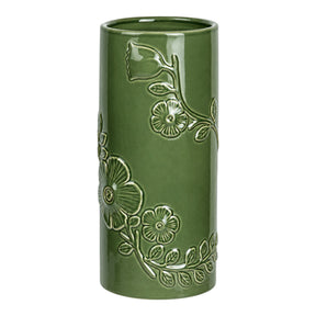 Wimp Sage Green Floral Embossed Vase