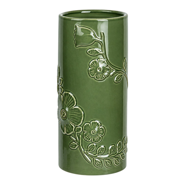 Wimp Sage Green Floral Embossed Vase