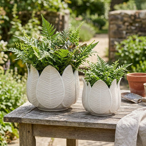 Bradyridge Ivory/White Large Planters (Set of 2)