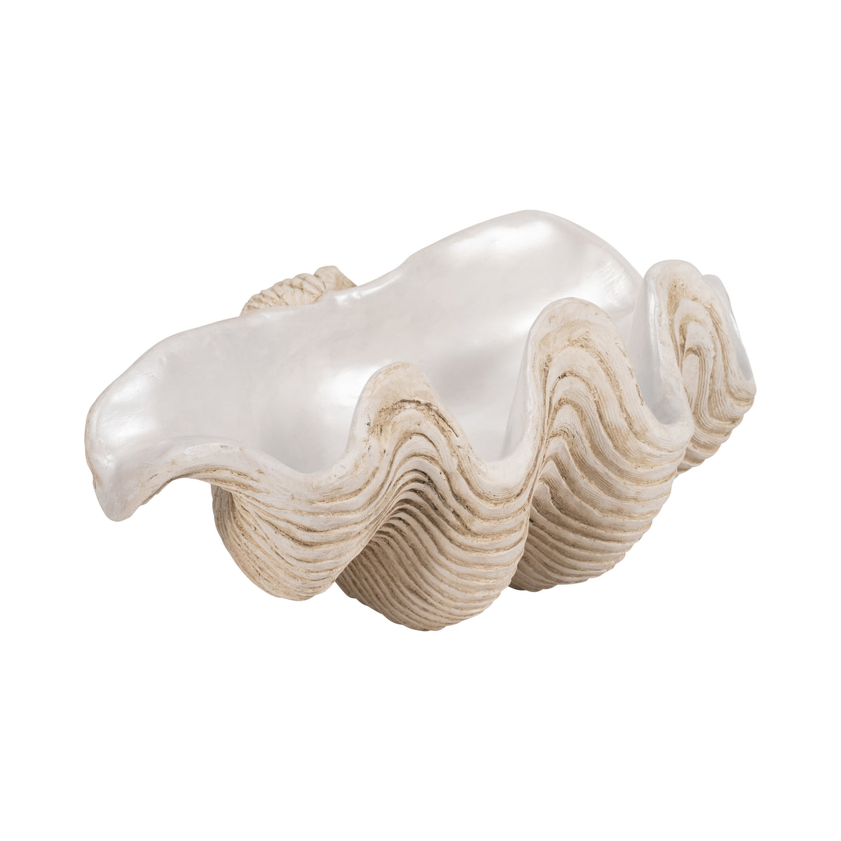 Pennshaw Ivory Pearlized Clam Shell Bowl