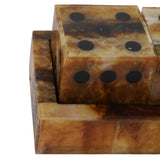 Pauma Valley Brown/Black Tortoise Resin Dice Set