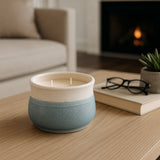 Bennetstone Blue Moco Bamboo Candle