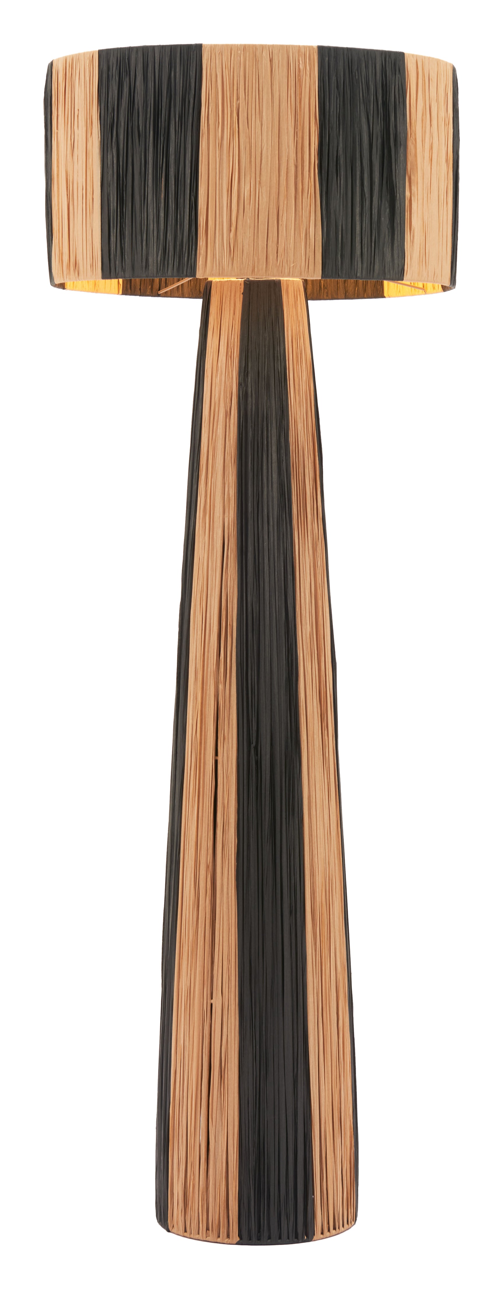 Gala Black & Natural Floor Lamp