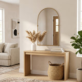 Elmco Gold Arch Mirror with 4 Knobs
