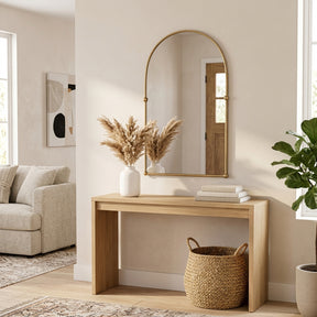 Elmco Gold Arch Mirror with 4 Knobs