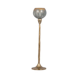 Tonyville Gray/Gold Small Glass Tealight Holder