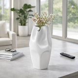 Sanitarium White Ceramic Abstract Vase