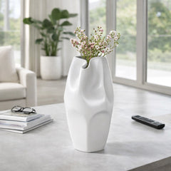 Sanitarium White Ceramic Abstract Vase