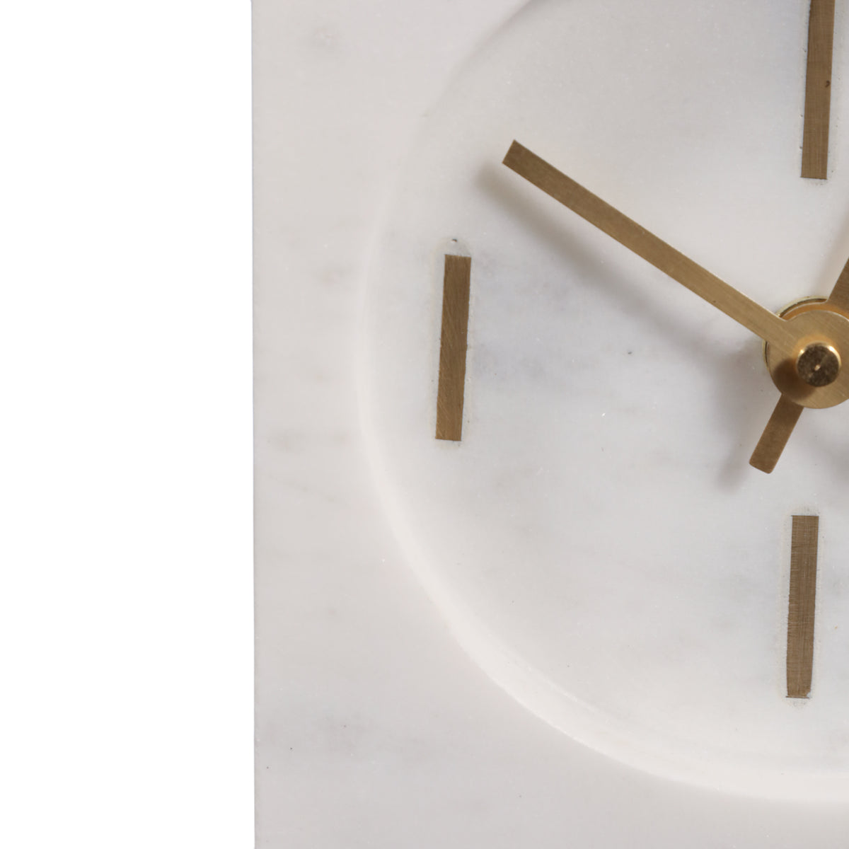 Glennrose White/Gold Small Clock