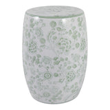 Peytonwell Green/White Garden Stool