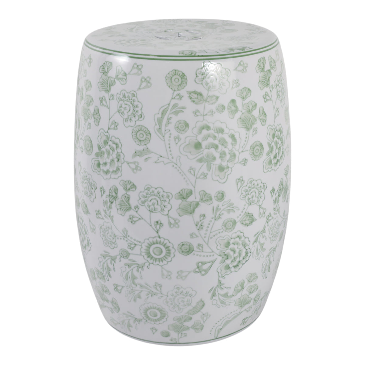 Peytonwell Green/White Garden Stool