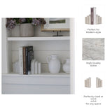 Mount Hermon White Marble Layered Arches Bookends (Set of 2)