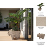 Cordelia Ivory Paper Mache Elephant Planter