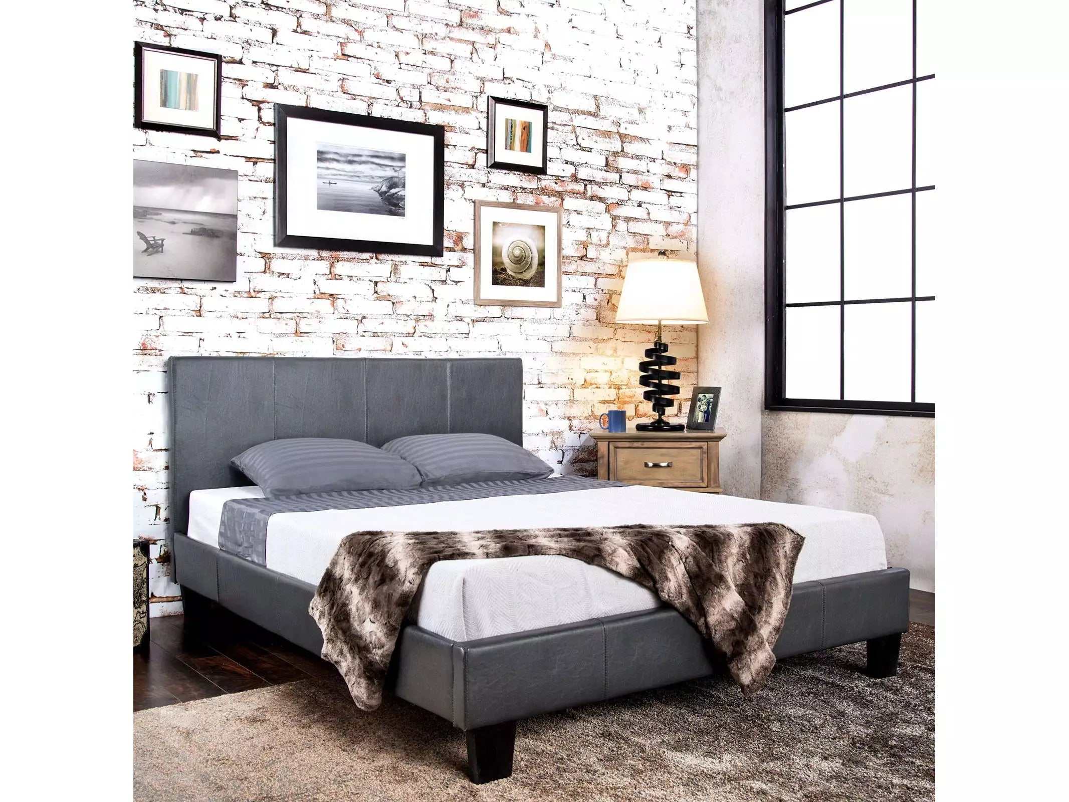 Winn Park Gray Full Platform Bed - Ornate Home