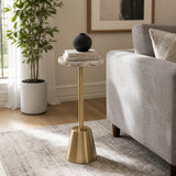 Firebaugh Gold Agate Top Polished Edge Accent Table - 18353EC