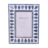 Oceano Blue/White Small Teardrop Inlay Frame
