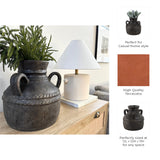 Noelwind Black Large Terracotta Triple Handle Jug