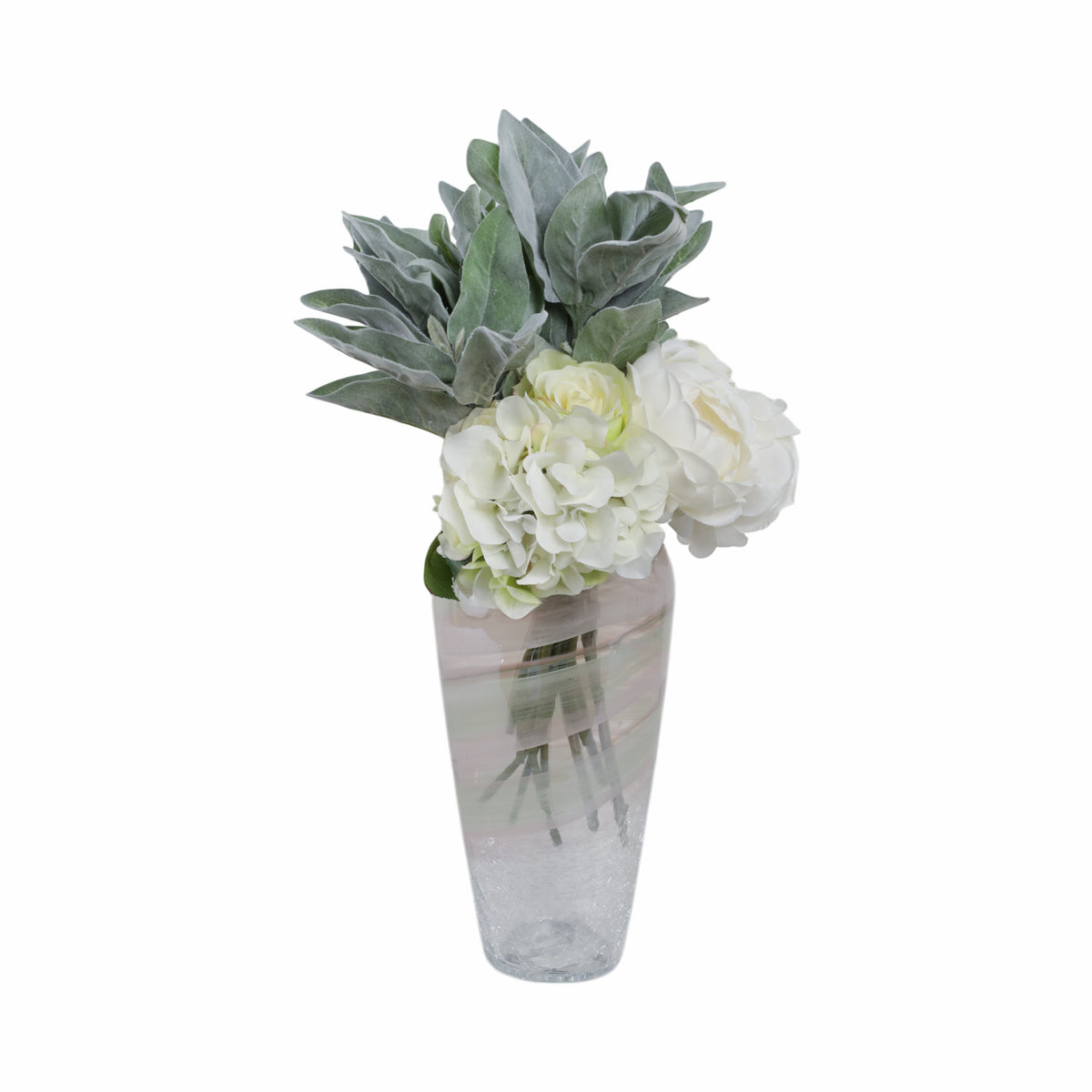 Liberty Clear Glass Crackled Vase