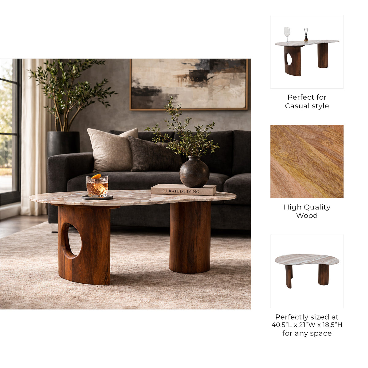Veraway Brown Coffee Table