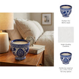 Quinnridge Blue/White Candle