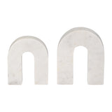 Hillcrest White Small Marble Horseshoe Tabletop Decor