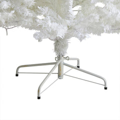 7.5' White Artificial Christmas Tree with 1380 Bendable Branches and 400 Clear LED Lights - Ornate Home