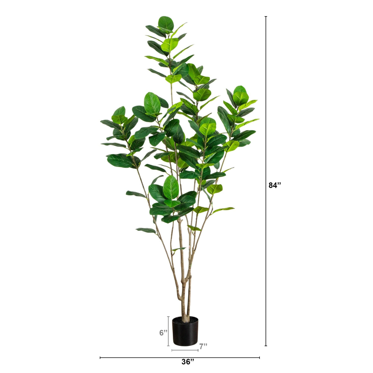 7' Artificial Minimalist Audrey Ficus Tree