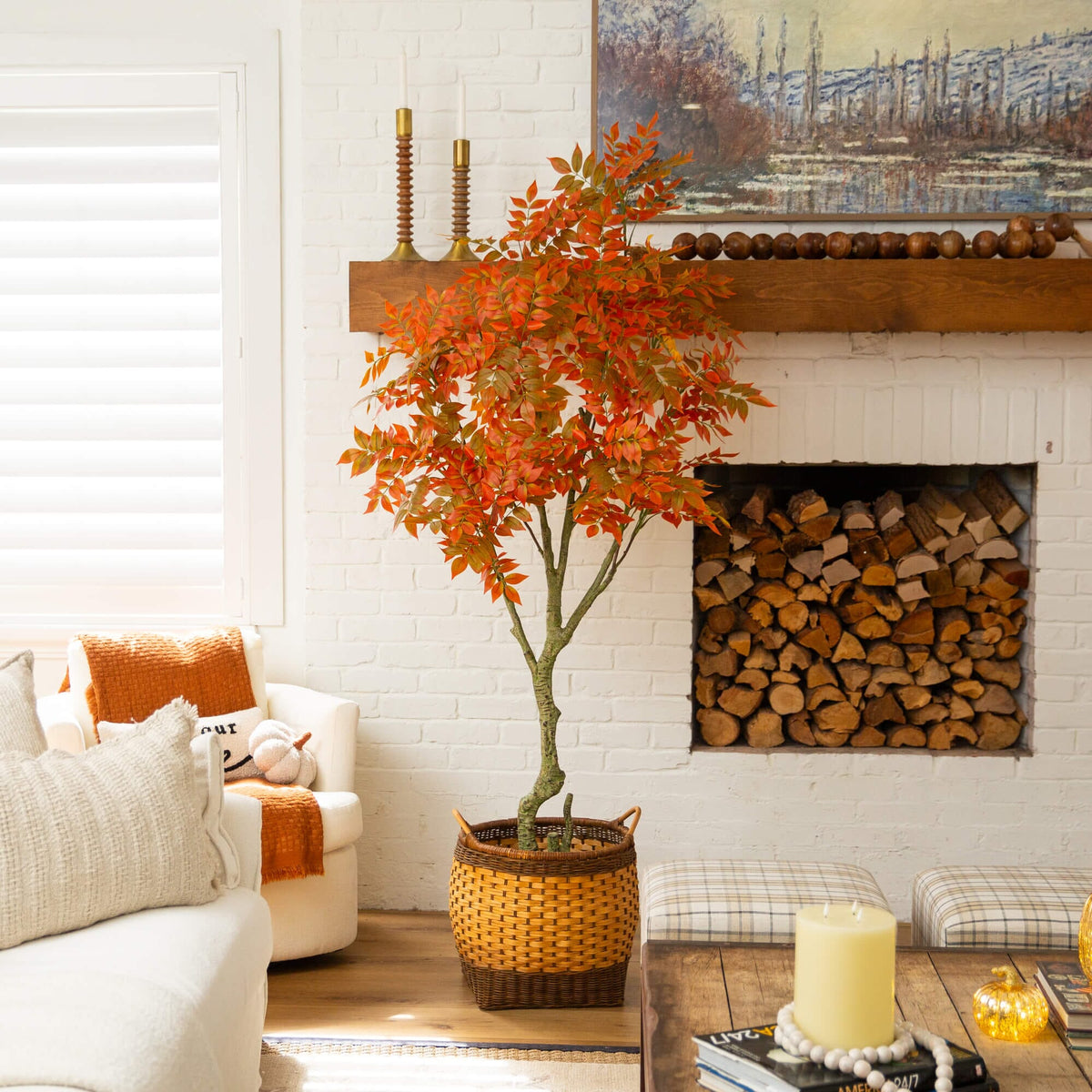 7' Autumn Sumac Artificial Fall Tree