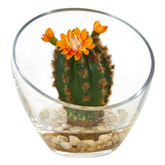 7” Mixed Succulent Artificial Plant in Glass Vase (Set of 3) - Ornate Home