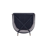 7-Piece Hathaway 59.05 Round Dining Set in Black with 6 Flor Dining Chairs in Grey - Ornate Home