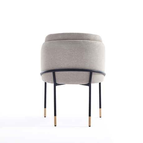 7-Piece Hathaway 59.05 Round Dining Set in Black with 6 Flor Dining Chairs in Wheat - Ornate Home