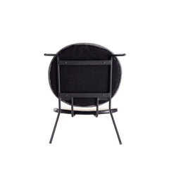 7-Piece Hathaway 59.05 Round Dining Set in Black with 6 Jardin Dining Chairs - Ornate Home