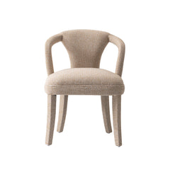 7-Piece Hathaway 59.05 Round Dining Set in Natural with 6 Flor Dining Chairs in Grey - Ornate Home