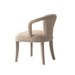7-Piece Hathaway 59.05 Round Dining Set in Natural with 6 Flor Dining Chairs in Grey - Ornate Home