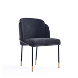 7-Piece Rockaway 70.86 Dining Set in Black with 6 Flor Dining Chairs in Black - Ornate Home