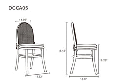 7-Piece Rockaway 70.86 Dining Set in Black with 6 Paragon 1.0 Dining Chairs - Ornate Home