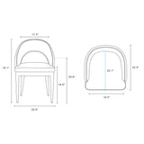 7-Piece Rockaway 70.86 Dining Set with 6 Carrington Chairs in Natural and Light Grey - Ornate Home