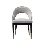 7-PieceRockaway 70.86 Dining Set with 6 Carrington Chairs in Black and Light Grey - Ornate Home