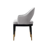 7-PieceRockaway 70.86 Dining Set with 6 Carrington Chairs in Black and Light Grey - Ornate Home