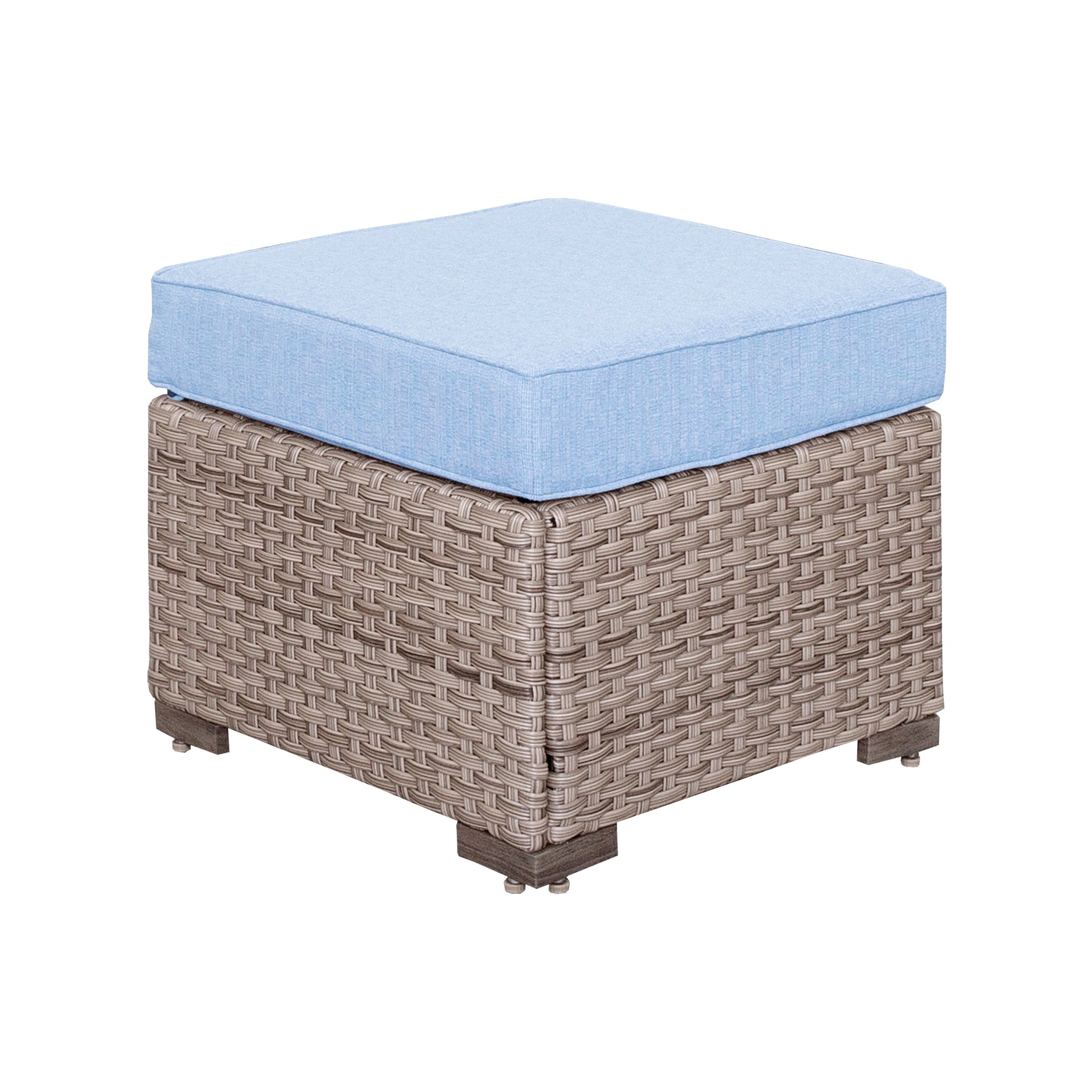 Marina Blue/Brown Outdoor Sectional Set