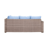 Marina Blue/Brown Outdoor Sectional Set