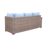 Marina Blue/Brown Outdoor Sectional Set