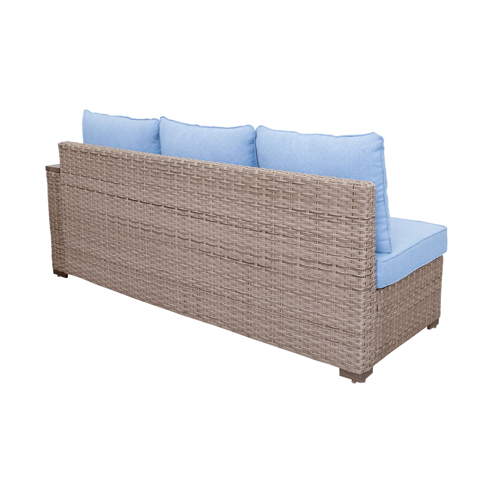 Marina Blue/Brown Outdoor Sectional Set