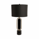 Lamont Gold/Black Metal/marble Table Lamp